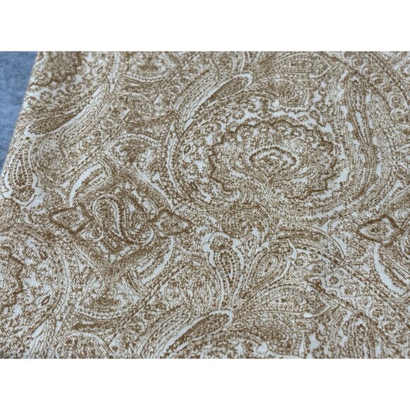 Paisley Pattern Beige & White Fabric 9x38" Cotton Material For Crafting Sewing U - Picture 4 of 6